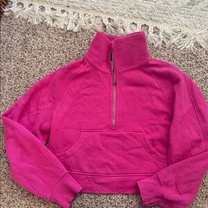 Lululemon Athletica scuba hot Pink Zip Pullover